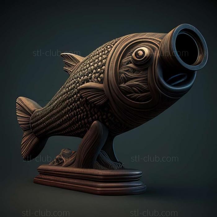 3D model Black fish telescope (STL)